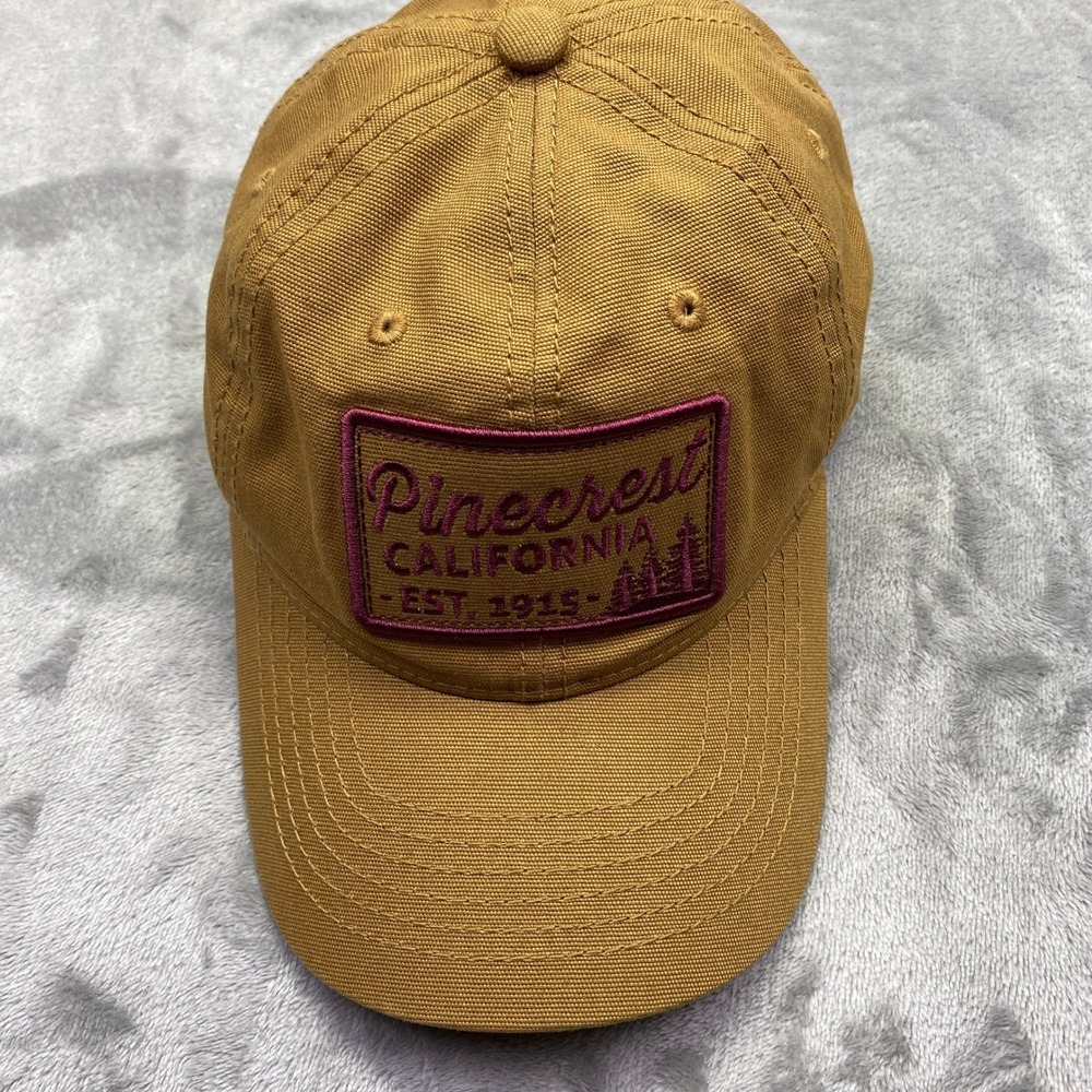 Zephyr Pinecrest California Est‎ 1915 Cotton Baseball Cap Tan Adjustable Strap